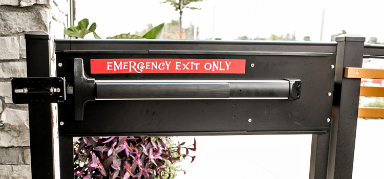 emergency push bar installation in Rocklin