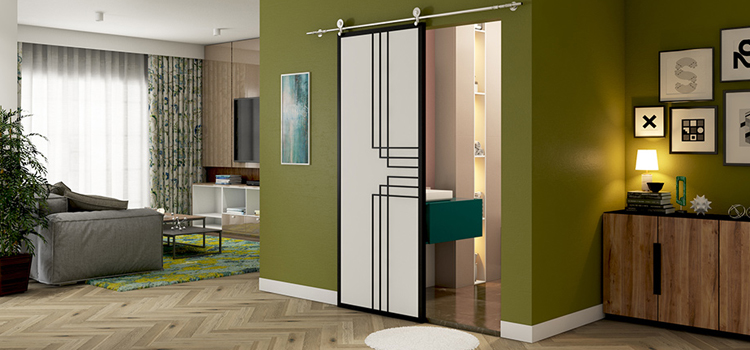 sliding bathroom door installation in Rocklin